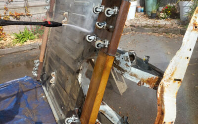 Nettoyage complet du châssis et des pièces mécaniques : place à la restauration !